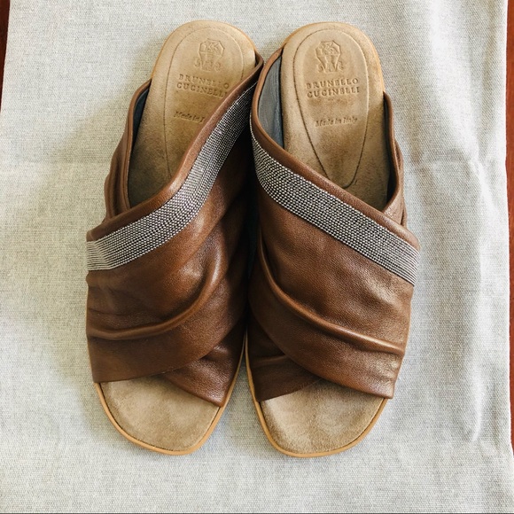 Auth Brunello Cucinelli sandals with Monili beads - Picture 6 of 16